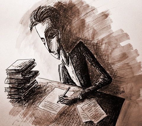 escritor escribiendo